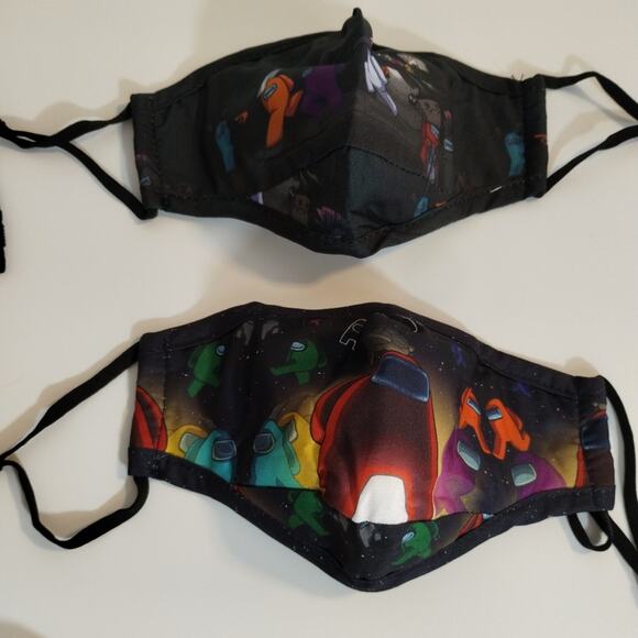 A Among Us Little Kids Boys 5 Count Nose Bridge Strip Adjustable Face Mask New - Picture 6 of 10